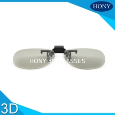 Clip On  Plastic Circular Polarized 3D Glasses Scratch Proof  For Movies