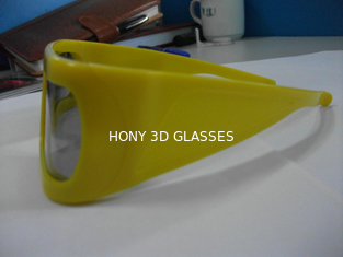 হলুদ ফ্রেম ই এম ODM সঙ্গে Polarized প্লাস্টিক লাল সায়ান 3D সিনেমা চশমা
